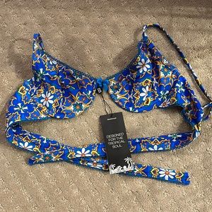 Blackbough swim candice underwire top, blue murano